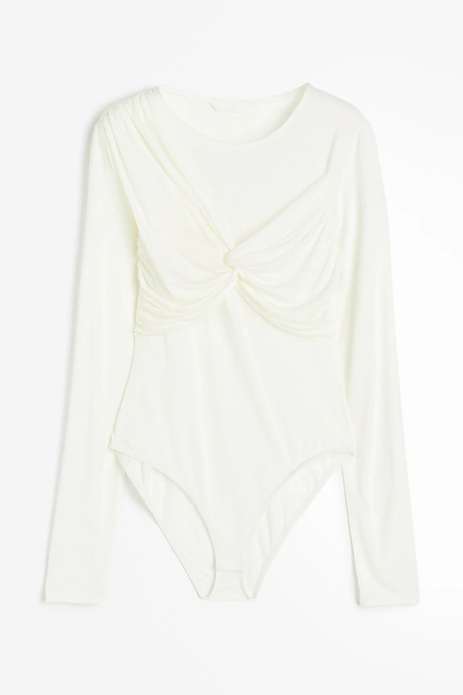 Draped Jersey Bodysuit