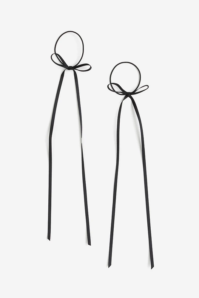 Lot de 2 élastiques à cheveux avec nœud