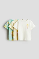 Lot de 3 hauts en jersey imprimé