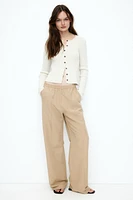 Linen-Blend Pants