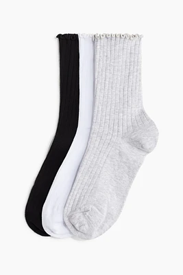 3-pack Ribbed Socks