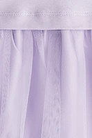 Tulle Dress with Printed Motif