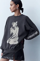 Oversized Printed Sweatshirt