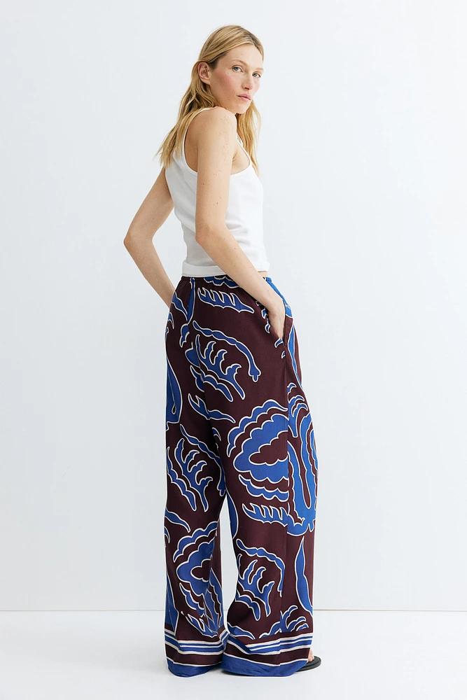 Patterned Twill Pants