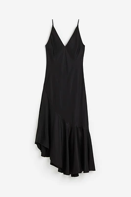 Asymmetric-hem Slip Dress