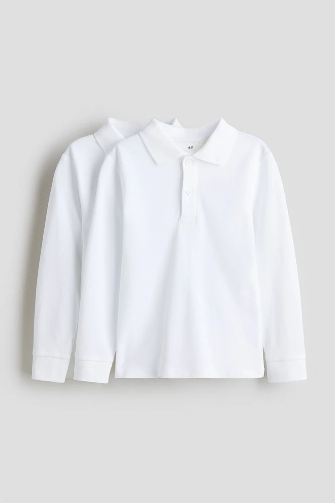 2-pack Long-sleeved Polo Shirts