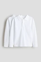 2-pack Long-sleeved Polo Shirts