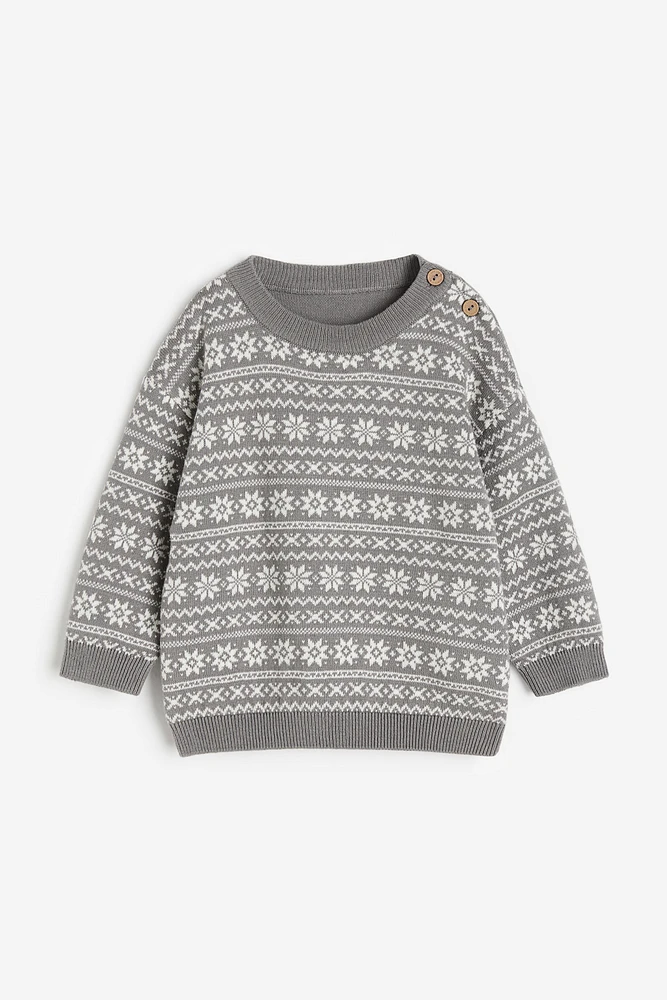 Jacquard-knit Sweater