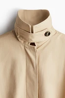 Single-Breasted Twill Trench Coat