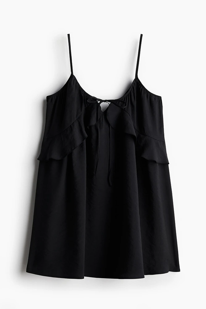 Modal-blend Flounce-trimmed Dress