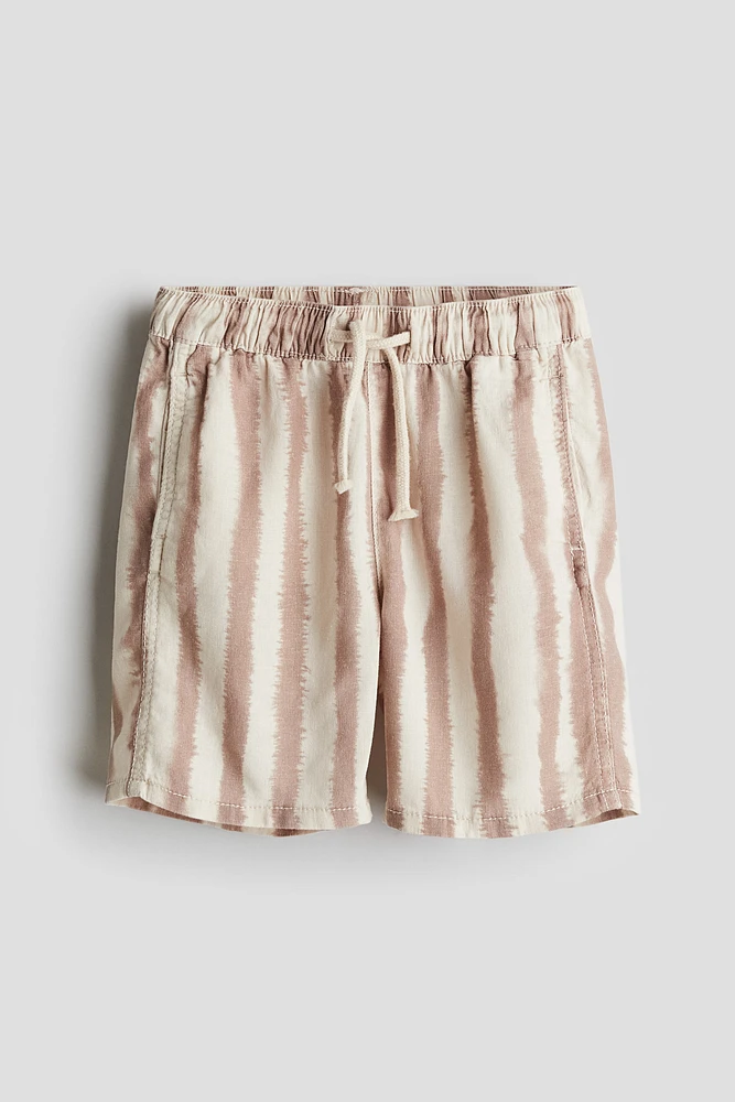 Linen-blend Pull-on Shorts