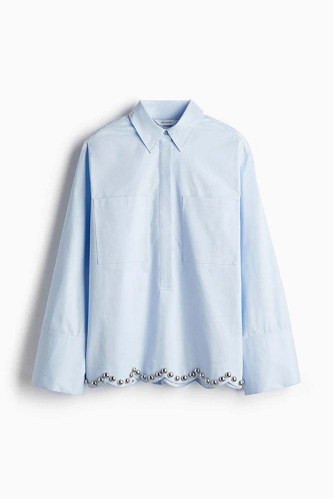 Chemise cloutée en sergé