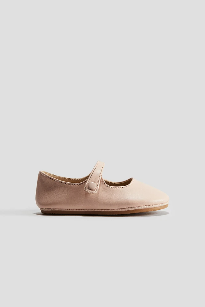 Leather soft-sole ballet pumps