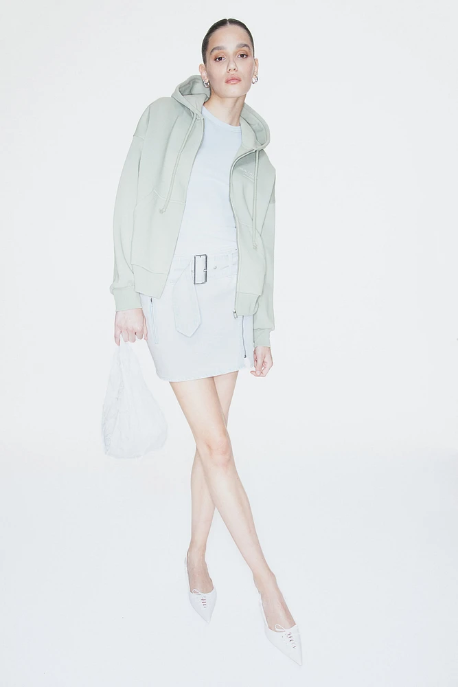 Oversized Hooded Jacket with Motif