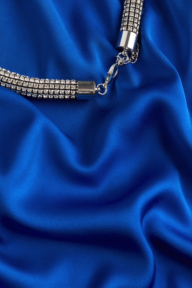 Chain-detail Halterneck Dress