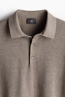 Slim Fit Fine-Knit Polo Shirt