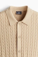 Regular-Fit Cable-Knit Shirt