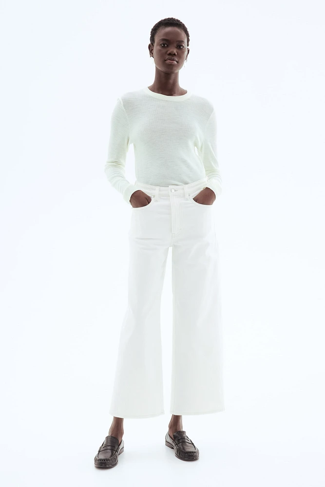 Wide High Cropped Jeans