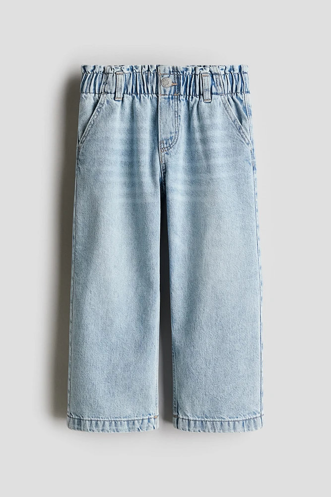 Wide Leg Paper-bag Jeans