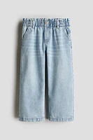 Wide Leg Paper-bag Jeans