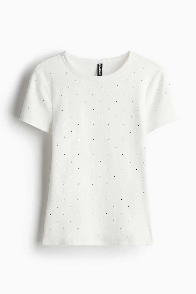 Rhinestone-Embellished T-Shirt