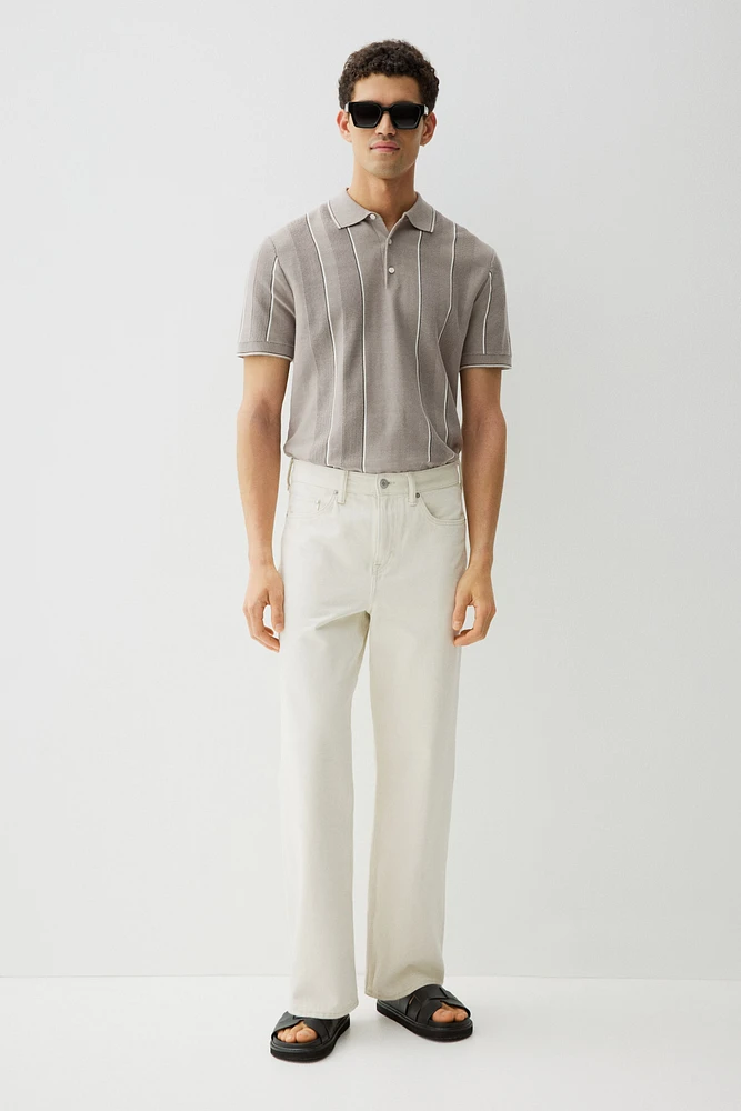 Regular-Fit Pointelle-Knit Polo Shirt