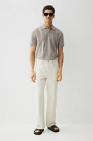 Regular-Fit Pointelle-Knit Polo Shirt