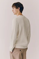 Regular-Fit Cable-Knit Sweater