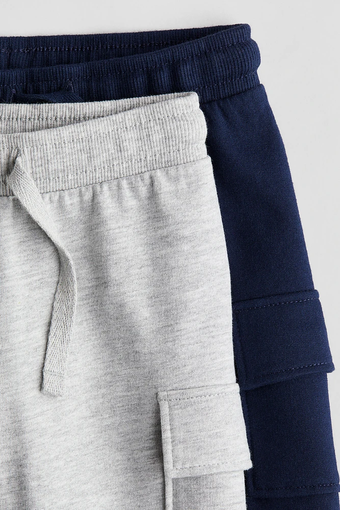 Lot de 2 pantalons jogging cargo
