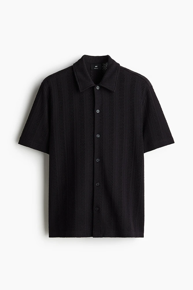 Regular Fit Jacquard-Knit Shirt