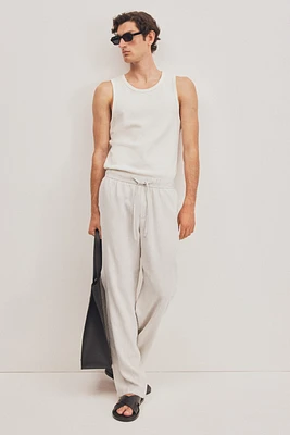Pantalon décontracté en lin mélangé