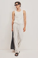 Pantalon décontracté en lin mélangé