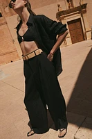 Wide Pants with Belt