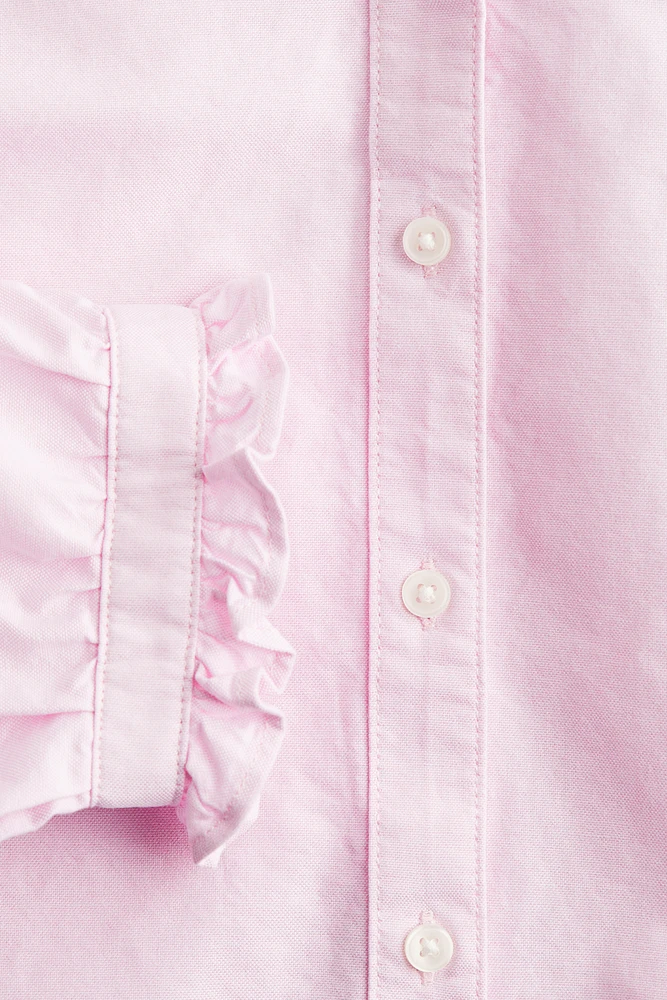 Blouse Oxford à volant