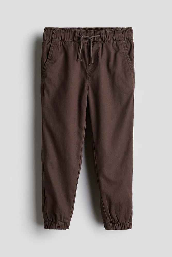 Jersey Lined Twill Joggers