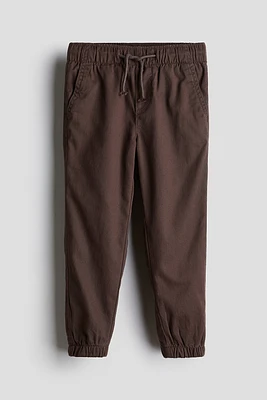 Jersey Lined Twill Joggers