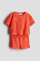 2-Piece Terry Top and Shorts Set