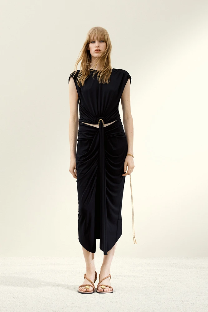 Draped Cutout Dress