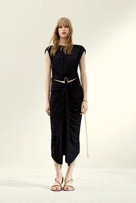 Draped Cutout Dress