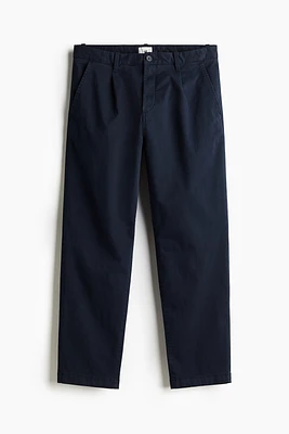 Regular Fit Cropped Cotton Chinos