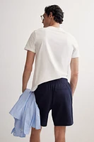 Short coupe décontractée en lin mélangé