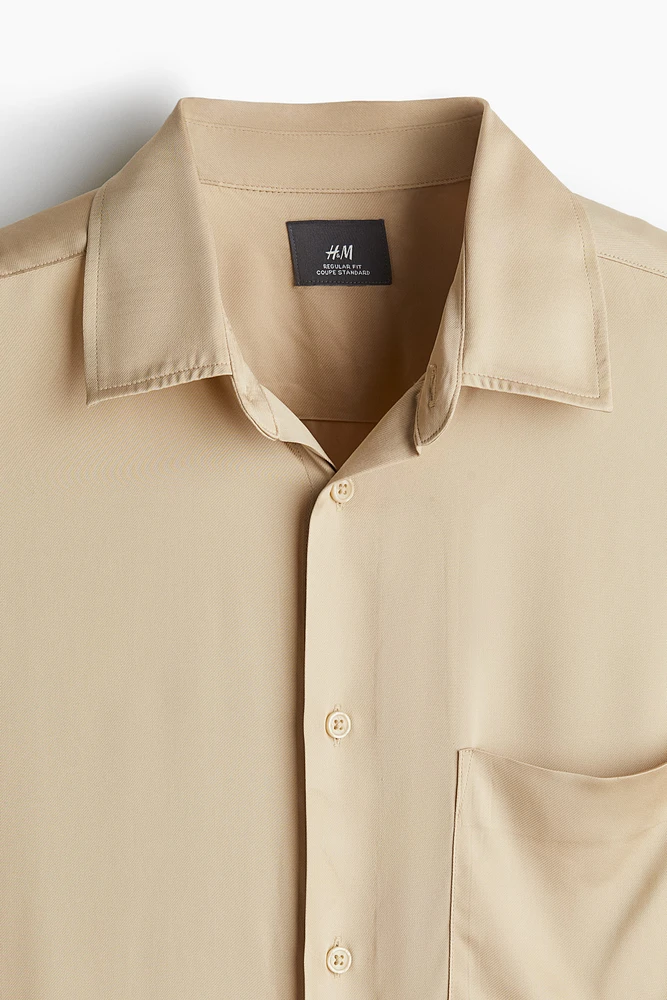 Regular Fit Satin Shirt