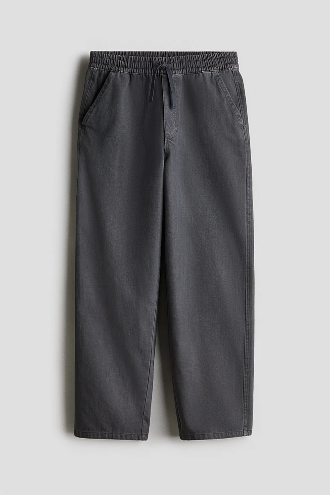 Loose-Fit Cotton Twill Pants