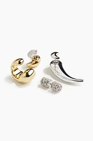 4-pack Earrings and Ear Cuff