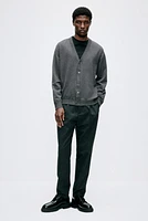 Regular Fit Fine-Knit Cardigan