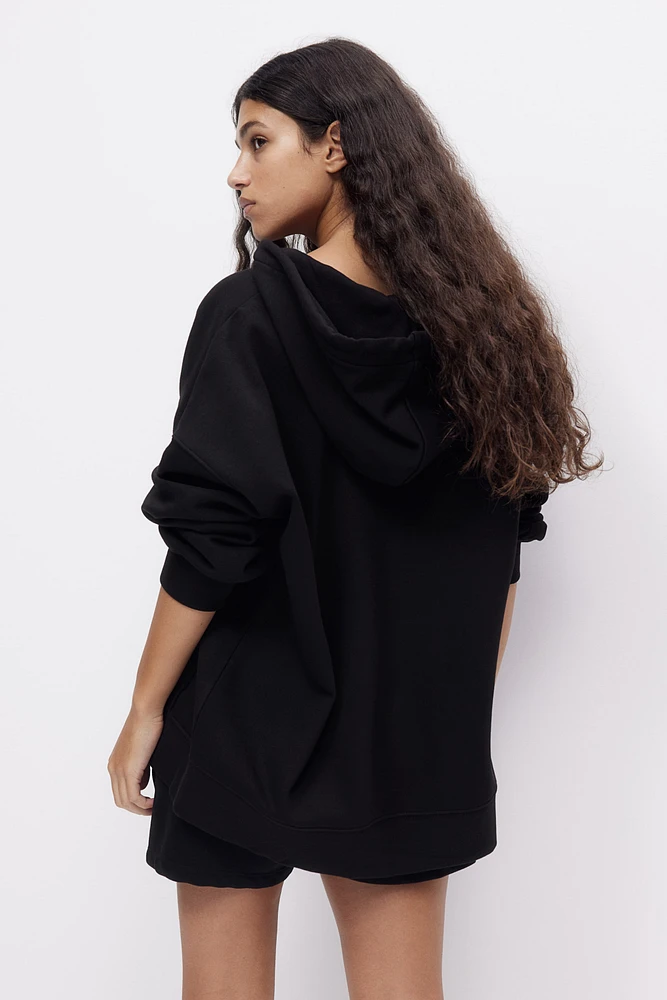 Veste Grande Taille à glissière avec capuchon