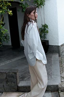 Wide-Leg Pants with Belt