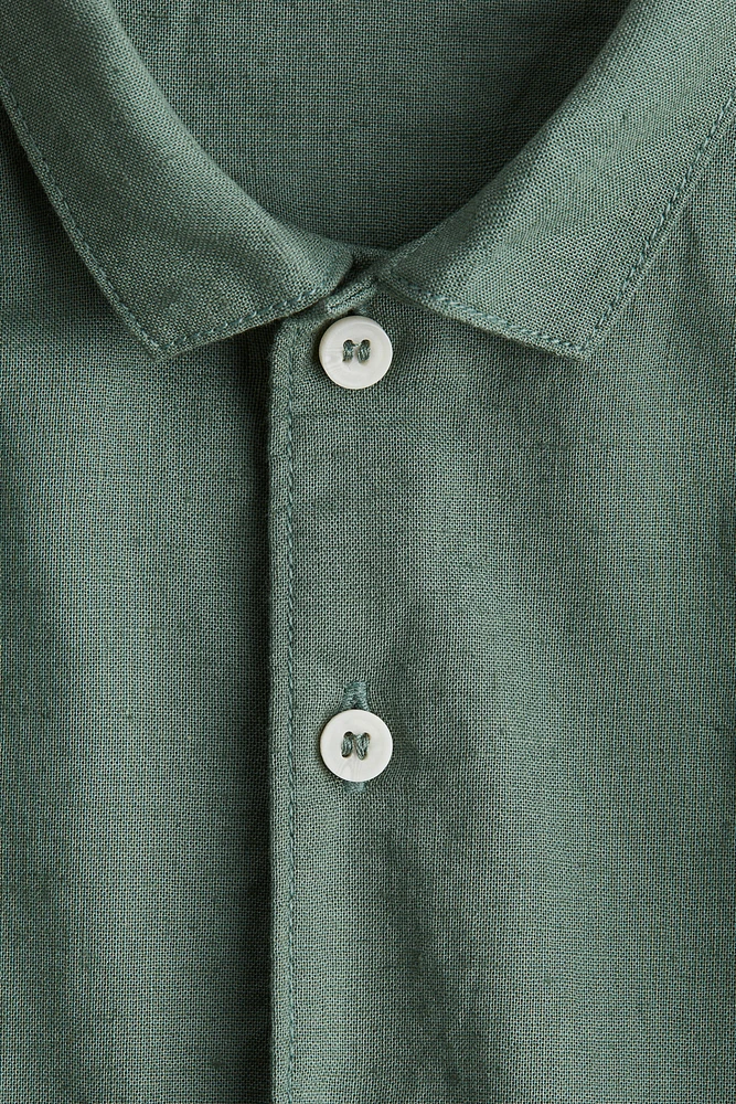 Chemise en lin mélangé