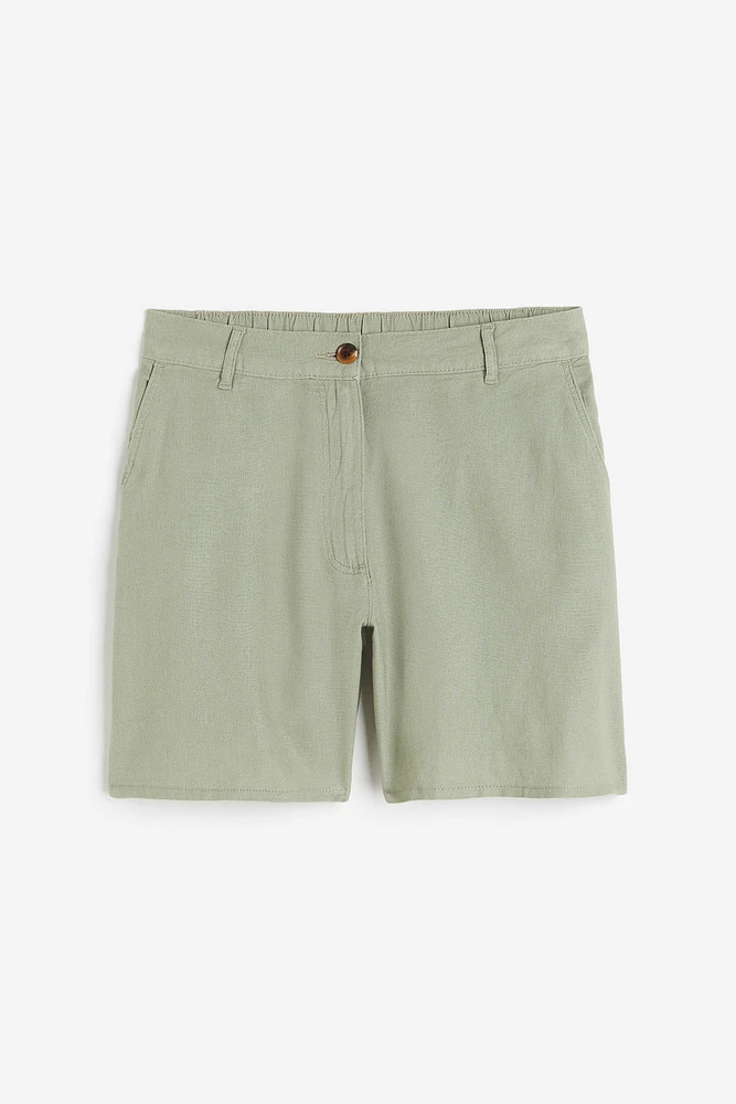 Linen-blend Shorts