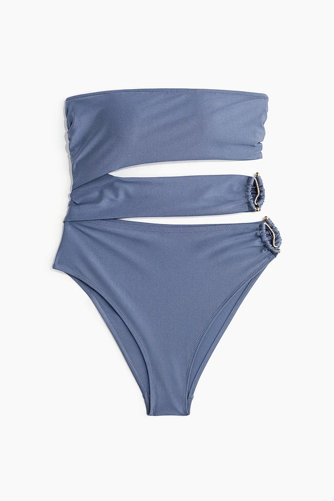 Padded-Cup Bandeau Swimsuit